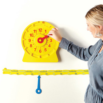 24-Stunden-Uhr mit Zahlengerader