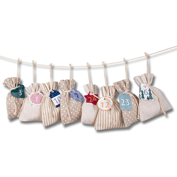 Adventskalender-Set Stoffbeutel