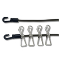 Aufhängeleine mit 10 Edelstahl-Clips