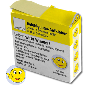 Belobigungs-Aufkleber Daumen hoch