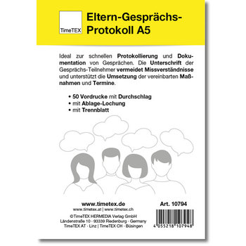 Block Eltern-Gesprächs-Protokoll A5