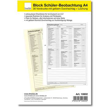 Block Schüler-Beobachtung A4