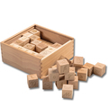 Buchstaben-Würfel Holzbox