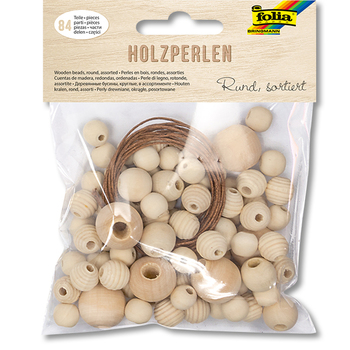 Holzperlen natur