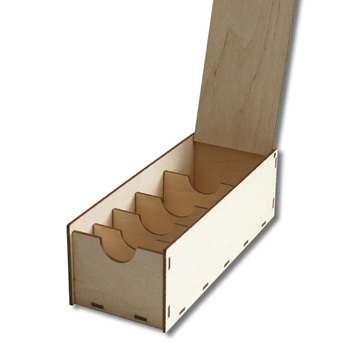 Karteikasten mit 5 Fächern
