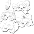 Kindermasken-Set Cowboy & Co.