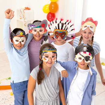 Kindermasken-Set Cowboy & Co.