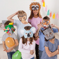 Kindermasken-Set Exotische Tiere