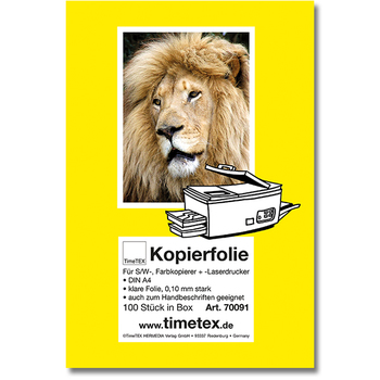 Kopierfolie für Farbkopien und Laserdruck
