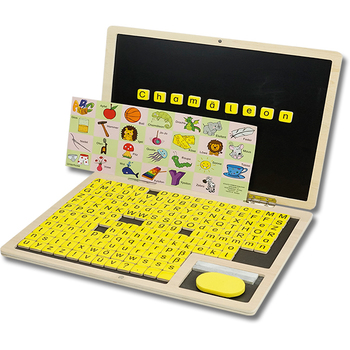 Lese-Klapp-Computer aus Holz, magnetisch