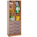 Offenes Regal mit 8 hohen ErgoTray Boxen