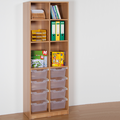 Offenes Regal mit 8 hohen ErgoTray Boxen