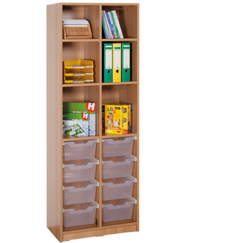 Offenes Regal mit 8 hohen ErgoTray Boxen