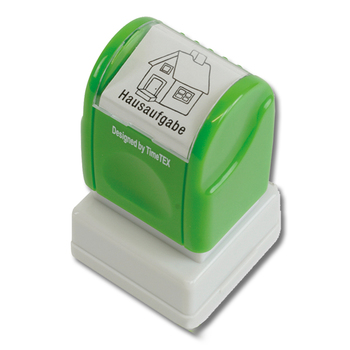 Siebdruck-Stempel Hausaufgaben-Haus