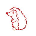 Siebdruck-Stempel Igel