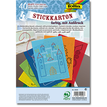 Stickkarton farbig sortiert