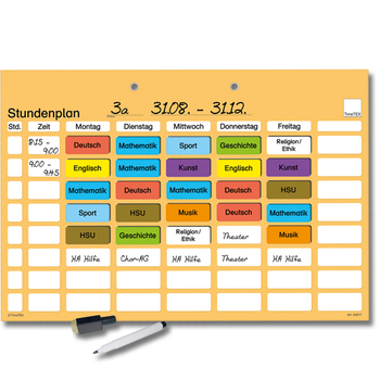 Stundenplan-Tafel magnetisch