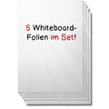 Whiteboard-Folie A4, selbsthaftend, 5 Stk.