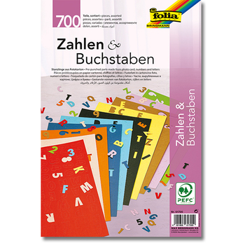 Zahlen und Buchstaben Fotokarton